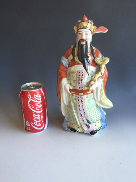 Large Asian Hand Painted Figurine
