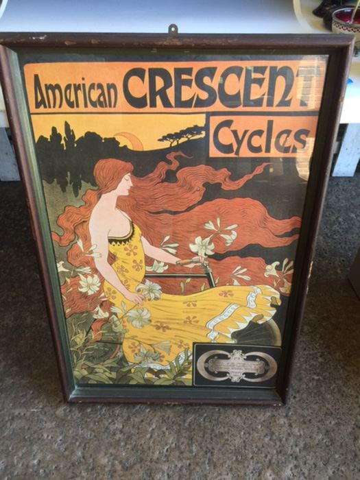 Framed Mid-Century American Crescent Cycles Print [Photo 5]