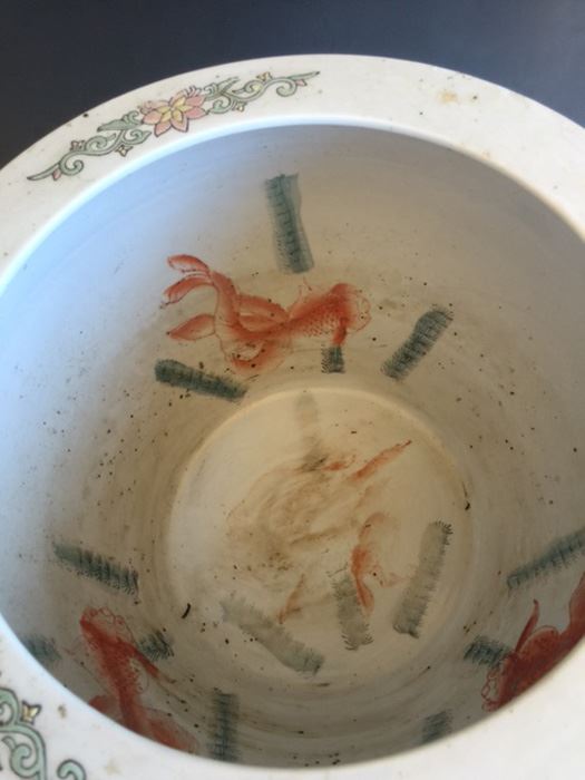 Vintage Chinese Fish Bowl Or Jardiniere Signed [Photo 2]