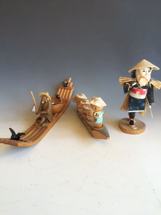 Asian Wooden Figurines Lot [Photo 1]