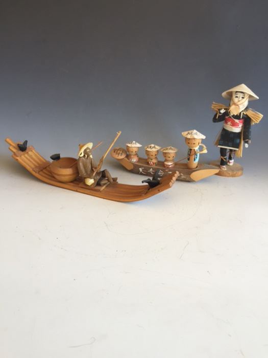 Asian Wooden Figurines Lot [Photo 2]