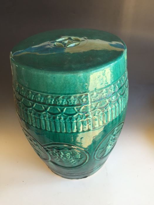 Vintage Chinese Green Glaze Ceramic Garden Stool [Photo 2]