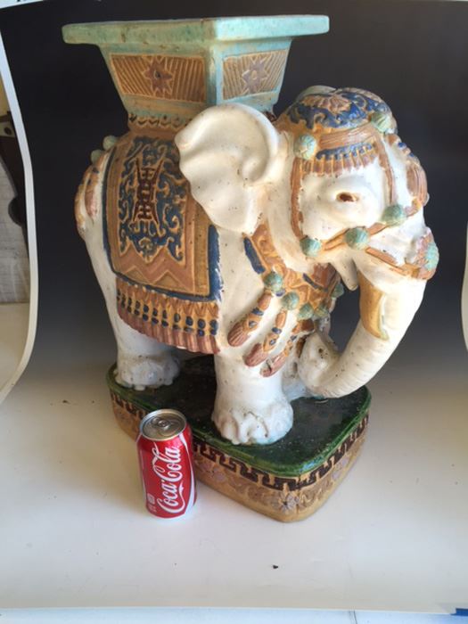 Vintage Chinese Garden Stool Seat Elephant [Photo 4]