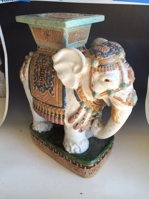 Vintage Chinese Garden Stool Seat Elephant [Photo 3]