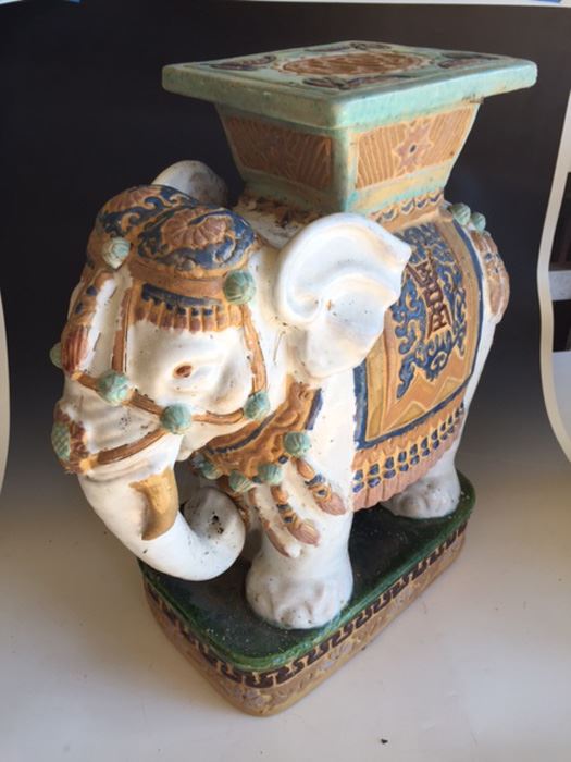 Vintage Chinese Garden Stool Seat Elephant [Photo 2]