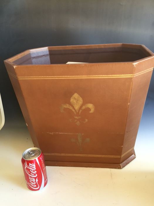 Pair Of Leather Waste Baskets [Photo 3]