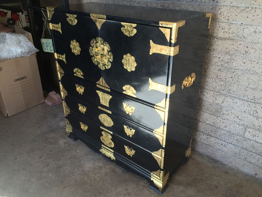 Black Asian Campaign Style Dresser [Photo 7]