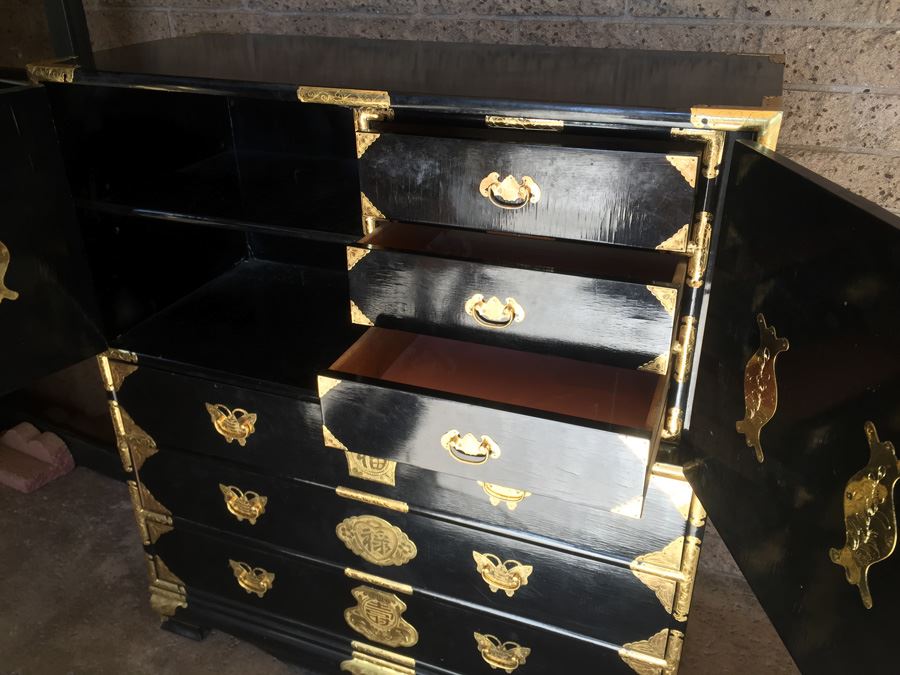 Black Asian Campaign Style Dresser [Photo 12]