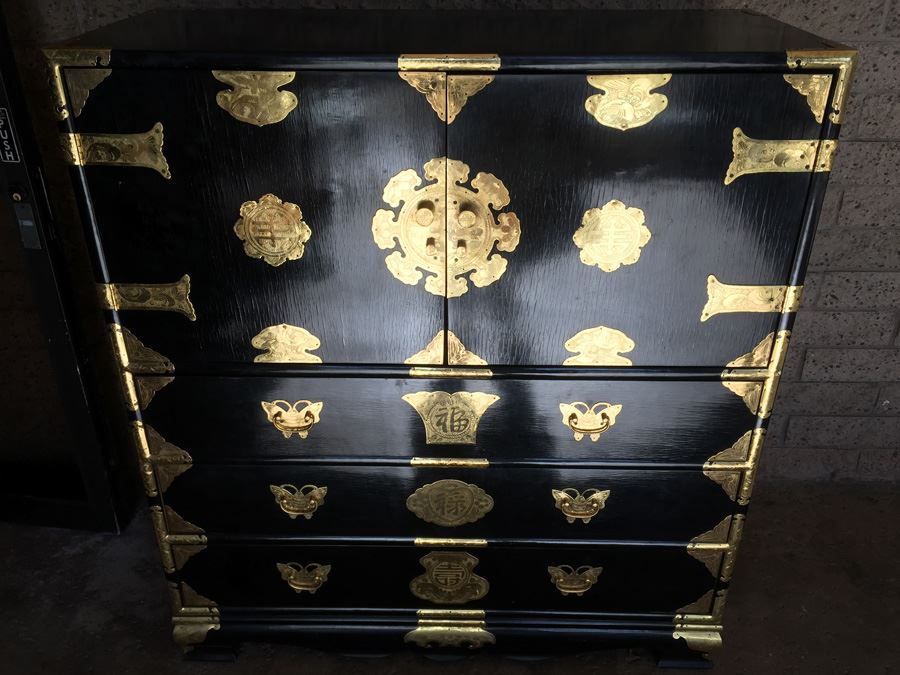 Black Asian Campaign Style Dresser [Photo 5]