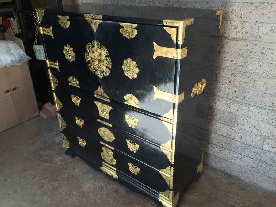 Black Asian Campaign Style Dresser [Photo 6]