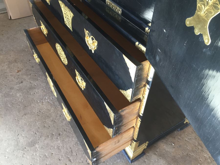 Black Asian Campaign Style Dresser [Photo 3]