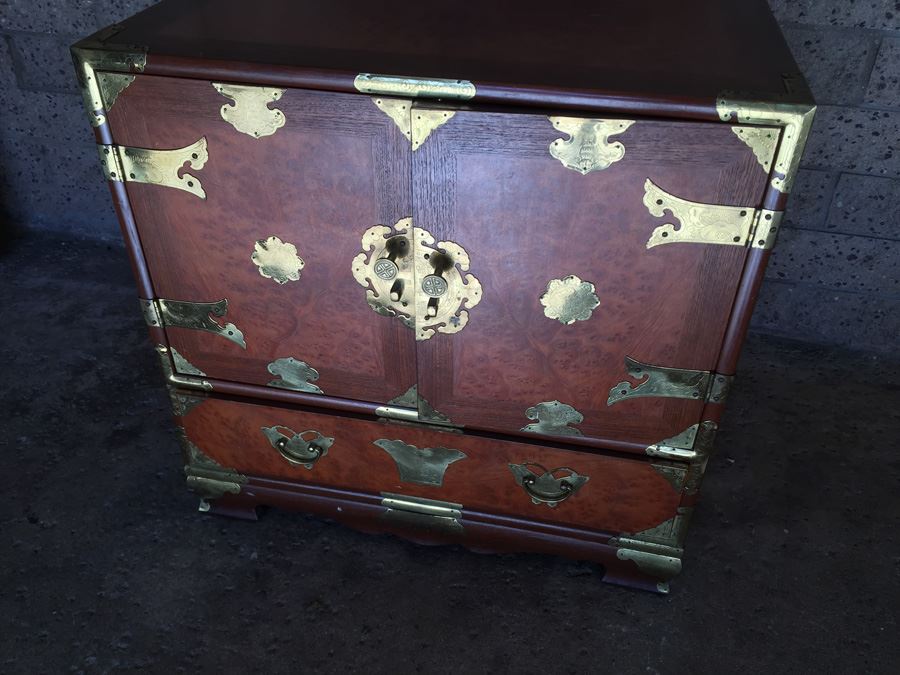 Asian Campaign-Style Cabinet Chest Of Drawers [Photo 11]