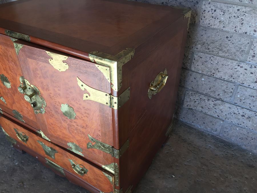 Asian Campaign-Style Cabinet Chest Of Drawers [Photo 6]