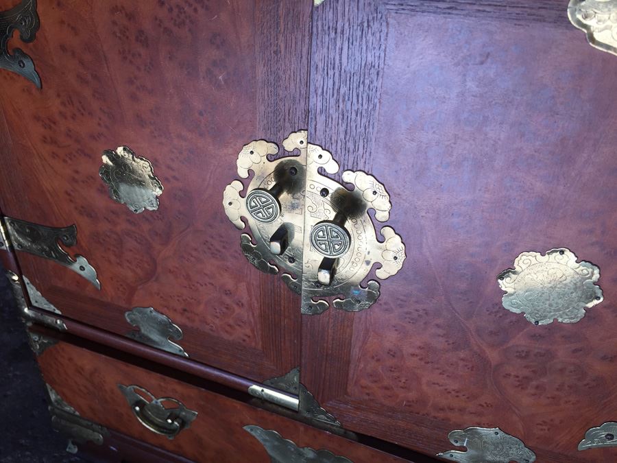 Asian Campaign-Style Cabinet Chest Of Drawers [Photo 5]