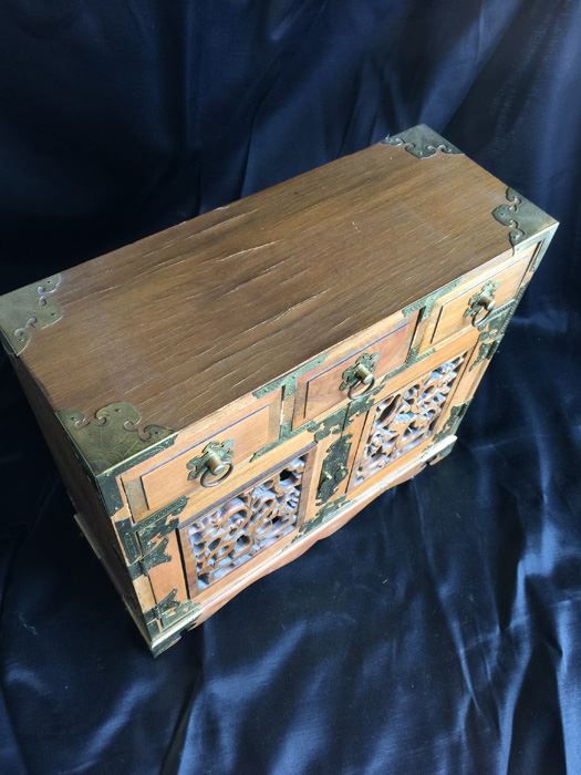 Wooden Asian Jewelry Box