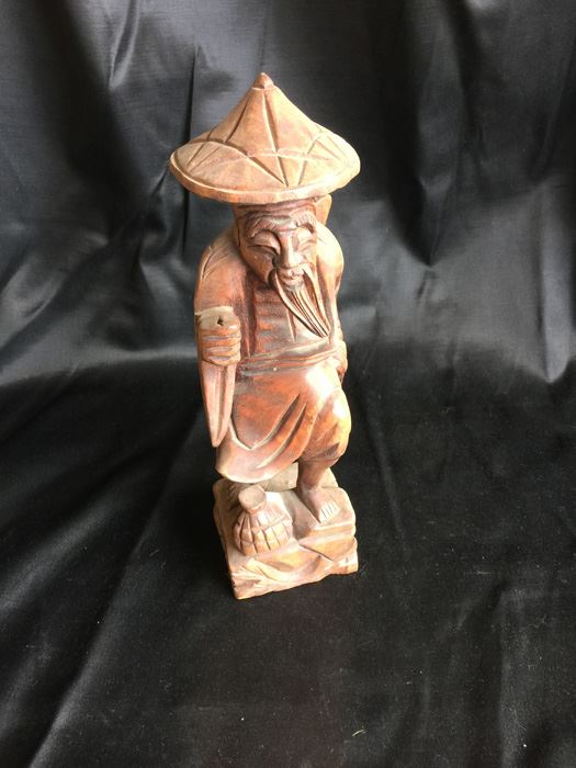 Wood Carved Asian Figurine [Photo 2]