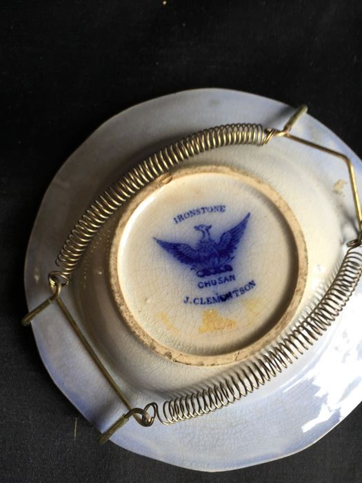 Antique J Clementson Flow Blue Ironstone Chusan Bowl [Photo 6]
