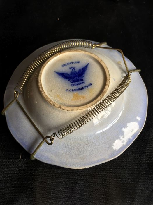 Antique J Clementson Flow Blue Ironstone Chusan Bowl [Photo 5]