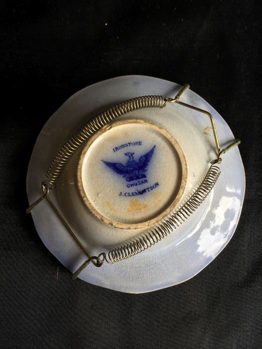 Antique J Clementson Flow Blue Ironstone Chusan Bowl [Photo 9]
