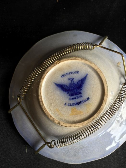 Antique J Clementson Flow Blue Ironstone Chusan Bowl [Photo 7]