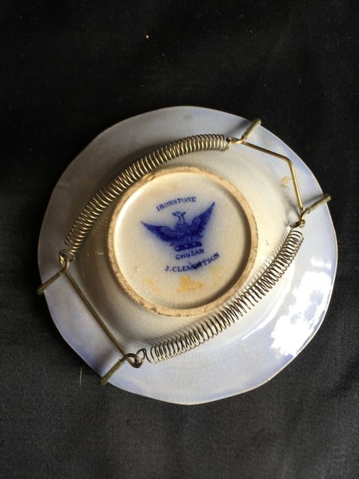 Antique J Clementson Flow Blue Ironstone Chusan Bowl [Photo 8]