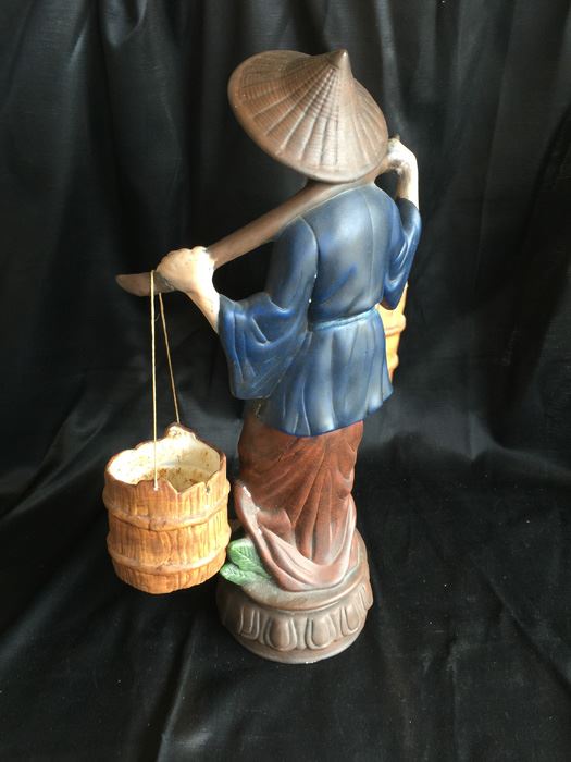 Large Asian Figure Statue Signed Reyes [Photo 2]