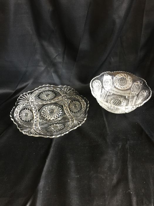 Cut Glass Bowl And Plate [Photo 4]