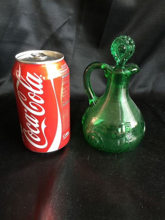 Green Glass Pitcher With Stopper [Photo 4]