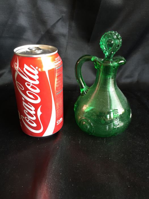 Green Glass Pitcher With Stopper