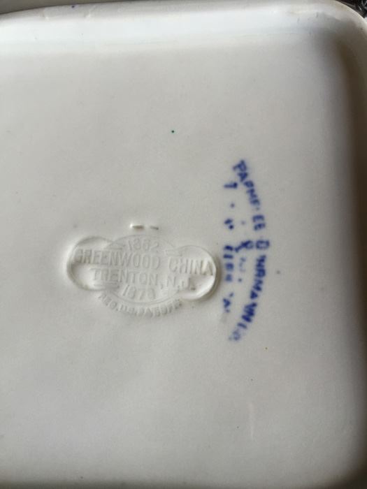 Antique Greenwood China Trenton NJ Blue & White Plate [Photo 3]