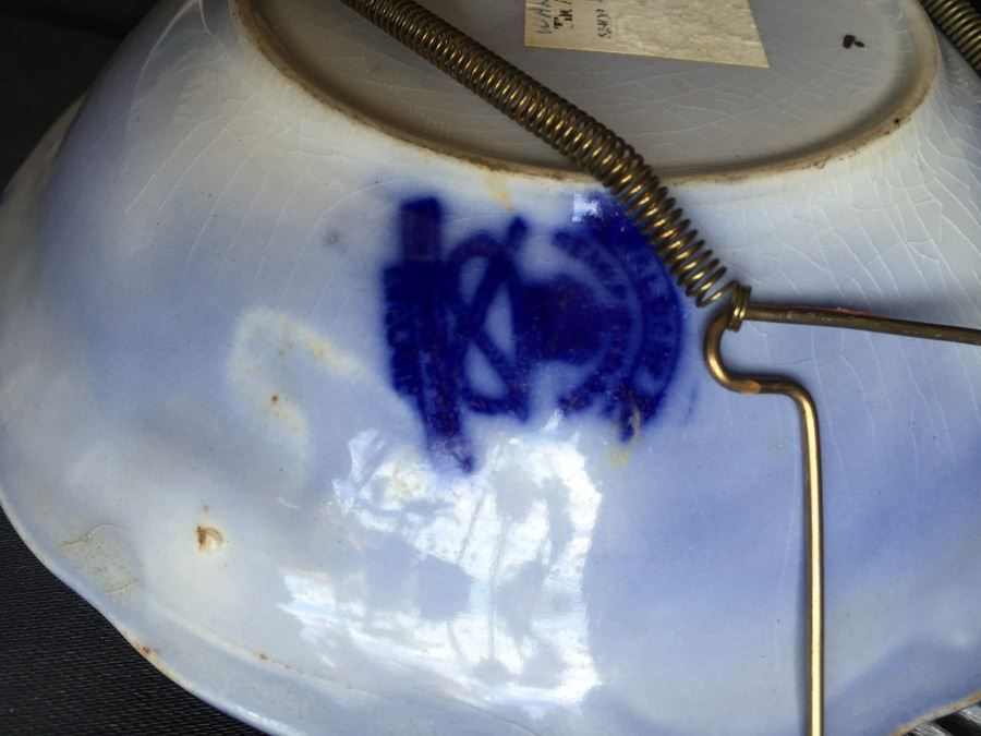 Antique Waldorf By New Wharf Pottery England Flow Blue Plate [Photo 2]