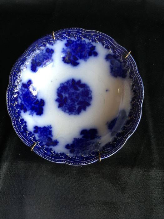 Antique Waldorf By New Wharf Pottery England Flow Blue Plate [Photo 1]