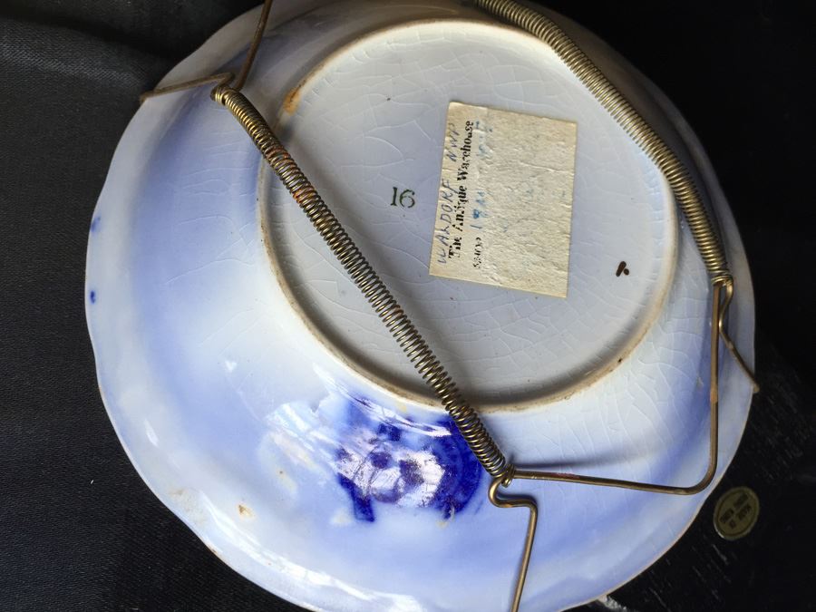 Antique Waldorf By New Wharf Pottery England Flow Blue Plate [Photo 3]