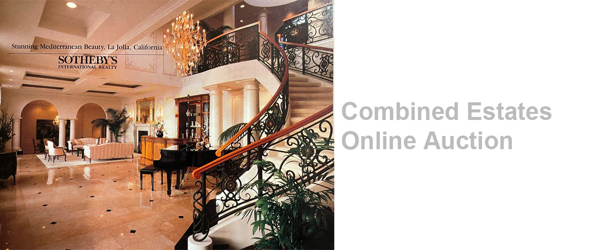 Combined Estates Online Auction: Featuring Estates From La Jolla, Cardiff & Carlsbad